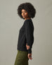 Women's French Terry Crew Sweatshirt - Black